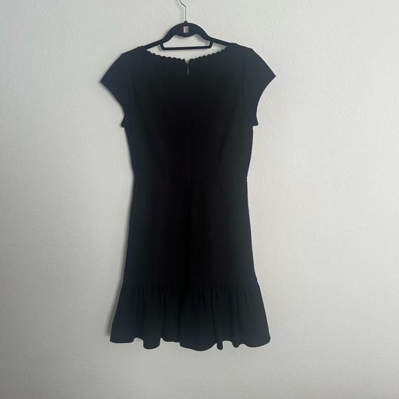 New Rebecca Taylor black honeycomb scalloped edge dress 8 - Picture 14 of 15